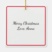 Gepersonaliseerde kardinaal en bloemen Mandala Keramisch Ornament (Achterkant)