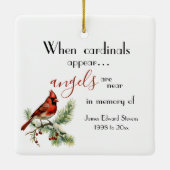 Gepersonaliseerde Kardinaal Engelen ter nagedachte Keramisch Ornament (Achterkant)