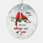 Gepersonaliseerde Kardinaal Gedenkgeschenken We zi Keramisch Ornament (Links)