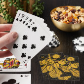 Gepersonaliseerde  Kastanje Zwart en Bruin Pokerkaarten (Insitu)