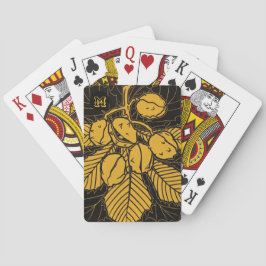 Gepersonaliseerde  Kastanje Zwart en Bruin Pokerkaarten