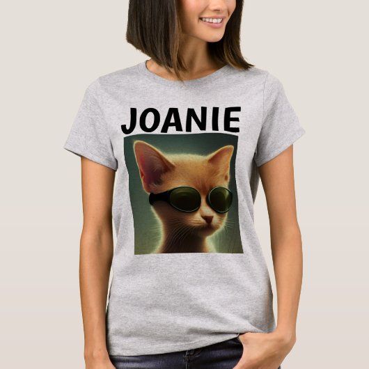 GEPERSONALISEERDE KAT AANGEPASTE MEISJES T-SHIRTS (Voorkant)