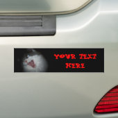 Gepersonaliseerde kat die stroomt bumpersticker (Op auto)