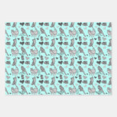 Gepersonaliseerde kat en kitten cadeauverpakking i inpakpapier vel (Voorkant 3)