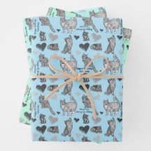 Gepersonaliseerde kat en kitten cadeauverpakking i