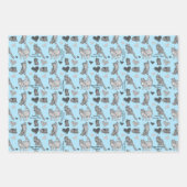 Gepersonaliseerde kat en kitten cadeauverpakking i inpakpapier vel (Voorkant)