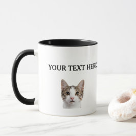 Gepersonaliseerde Kat Gezicht Naam Pet Lover Eigen Mok
