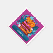 Gepersonaliseerde kat goedgekeurde boeken Roze Servet (Hoek)
