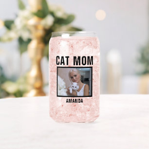 Gepersonaliseerde kat mam foto blikvorm glas