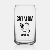 Gepersonaliseerde kat mam naam blikvorm glas (Voorkant)