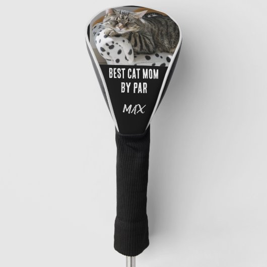 GEPERSONALISEERDE KAT MOEDER GOLF HOOFDHOES GOLFHEADCOVER (Voorkant)