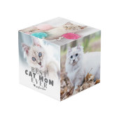 Gepersonaliseerde kat moeder huisdier foto kubus (Voorkant hoekig)