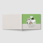 Gepersonaliseerde kat paar bruid en bruidegom brui gastenboek (Volledig)