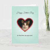 Gepersonaliseerde kat papa foto Vaderdag Kaart (Voorkant)