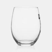 Gepersonaliseerde kat papa naam wijnglas zonder voet (Rechts)