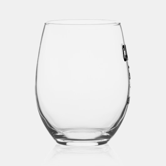 Gepersonaliseerde kat papa naam wijnglas zonder voet (Rechts)