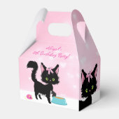 Gepersonaliseerde kat roze en witte keuken van zat bedankdoosjes (Achterkant)