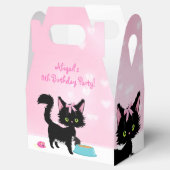 Gepersonaliseerde kat roze en witte keuken van zat bedankdoosjes (Geopend)