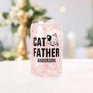 Gepersonaliseerde Kat Vader Naam Blikvorm Glas
