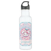 Gepersonaliseerde katoenen Snoep Kawaii Bunny Dot  Waterfles (Voorkant)