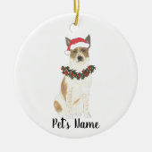 Gepersonaliseerde katrol Heeler (rood en wit) Keramisch Ornament (Voorkant)
