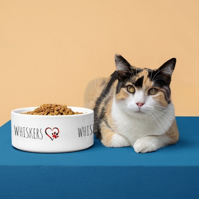 Gepersonaliseerde kattenbak met naam voerbakje (Creator heeft geüpload)