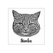 Gepersonaliseerde kattenfoto, huisdier rubberstempel (Afrduk)