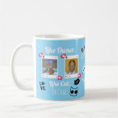 Gepersonaliseerde Kattenfoto Koffie Mok | Aangepas (Links)