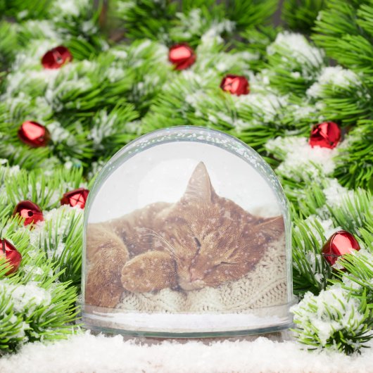Gepersonaliseerde kattenfoto's Keepsake Snow Werel Sneeuwbol (Kerstmis)