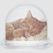 Gepersonaliseerde kattenfoto's Keepsake Snow Werel Sneeuwbol (Achterkant)