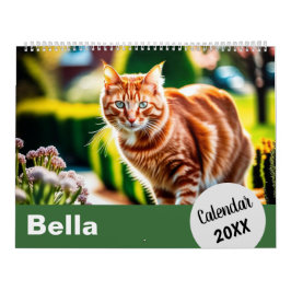 Gepersonaliseerde kattenfoto's per jaar Creëer uw Kalender