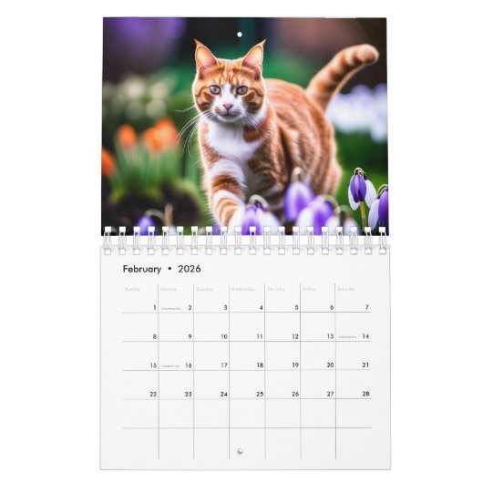 Gepersonaliseerde kattenfoto's per jaar Creëer uw Kalender (Feb 2026)