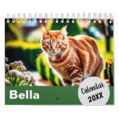 Gepersonaliseerde kattenfoto's per jaar Creëer uw Kalender (Hoes)