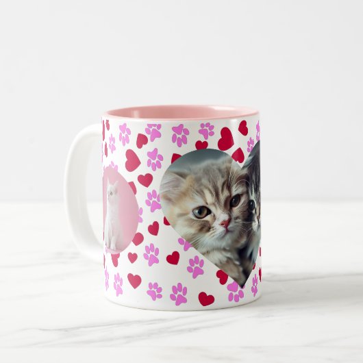 Gepersonaliseerde Kattenliefhebber Koffie Mok Cust (Voorkant links)