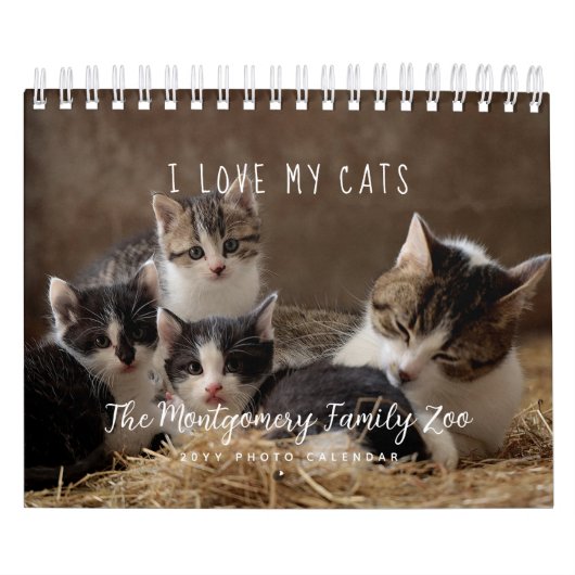 Gepersonaliseerde kattenliefhebbers 2026 Foto Kalender (Hoes)