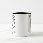 gepersonaliseerde kattenvaders fotocollage en katt tweekleurige koffiemok (Center)