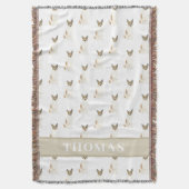 Gepersonaliseerde kattledog Heeler (rood wit) Deken (Voorkant Verticaal)