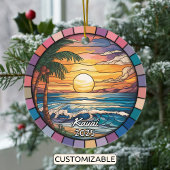 Gepersonaliseerde Kauai Ornament, Hawaï Keramisch Ornament