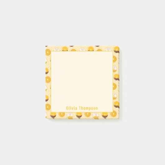 Gepersonaliseerde Kawaii Beer Donut Notes (Voorkant)