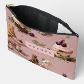 Gepersonaliseerde Kawaii Bunny & Berry Cupcake Pat Etui (Open)