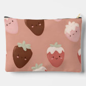 Gepersonaliseerde Kawaii Chocolade Aardbei Patroon Etui (Achterkant)