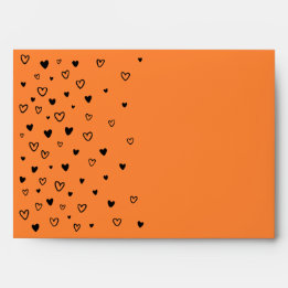 Gepersonaliseerde Kawaii Cute Halloween Black Hear Envelop