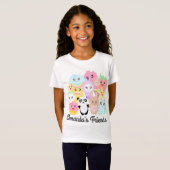 Gepersonaliseerde Kawaii doodle T-shirt (Voorkant volledig)