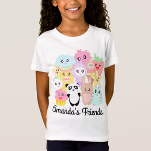 Gepersonaliseerde Kawaii doodle T-shirt