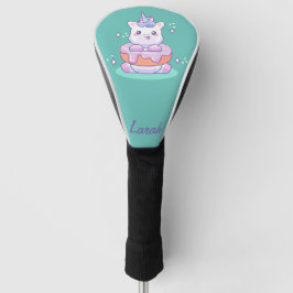 Gepersonaliseerde Kawaii eenhoorn donut Golfheadcover