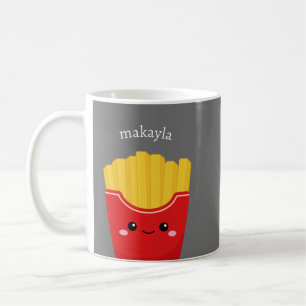 Gepersonaliseerde Kawaii French Fries Mok