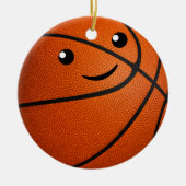 gepersonaliseerde kawaii meisjes basketbal keramisch ornament (Voorkant)
