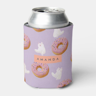 Gepersonaliseerde kawaii pastel donuts patroon blikjeskoeler