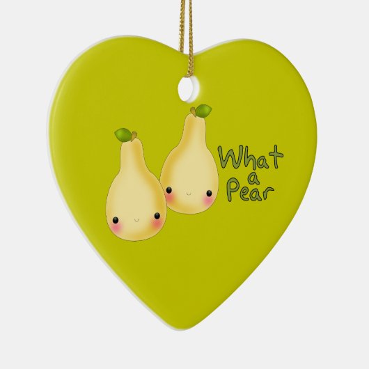 Gepersonaliseerde Kawaii Pear Ornament (Rechts)