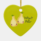Gepersonaliseerde Kawaii Pear Ornament (Voorkant)